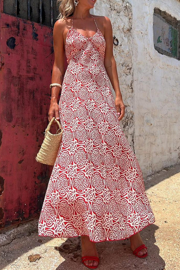 Dubai safflower suspenders backless holiday dress