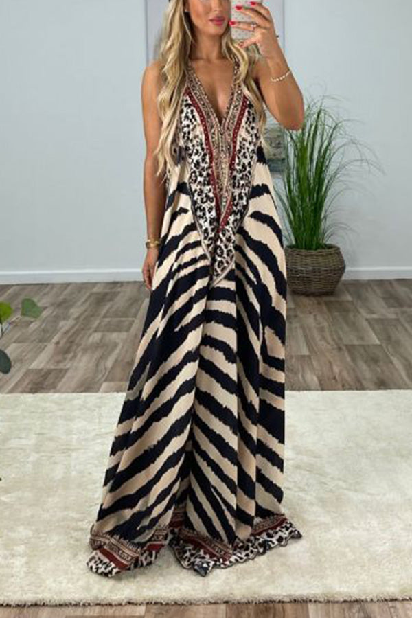 Spaghetti Strap V Neck Backless Sexy Dress