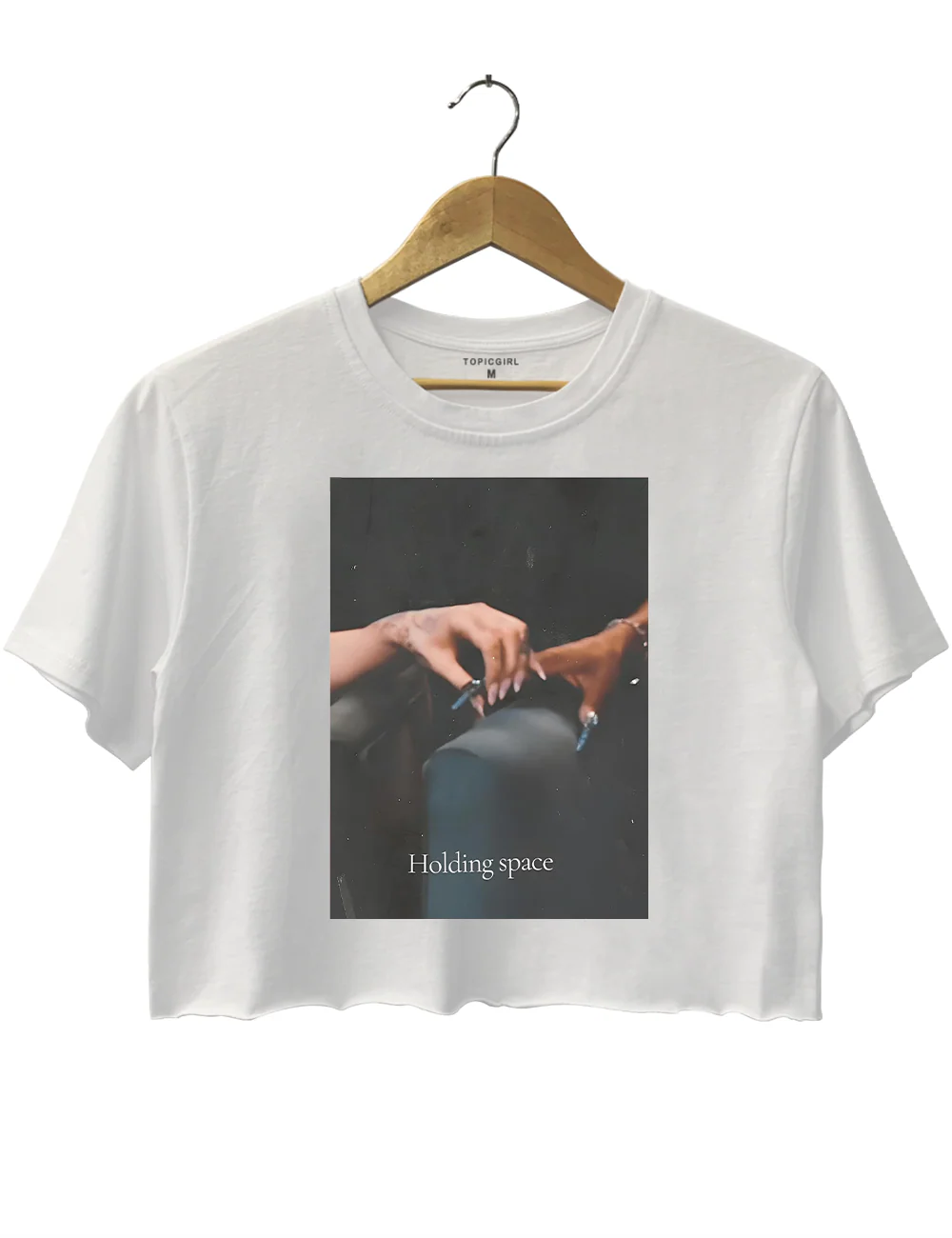 Holding Space Ariana Cynthia Finger Hold Defying Gravity Crop Top