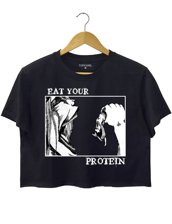 Attack On Titan Eat Your Protein Crop Top