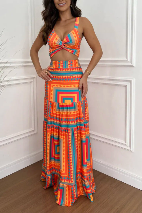 Ensemble robe longue deux pièces
