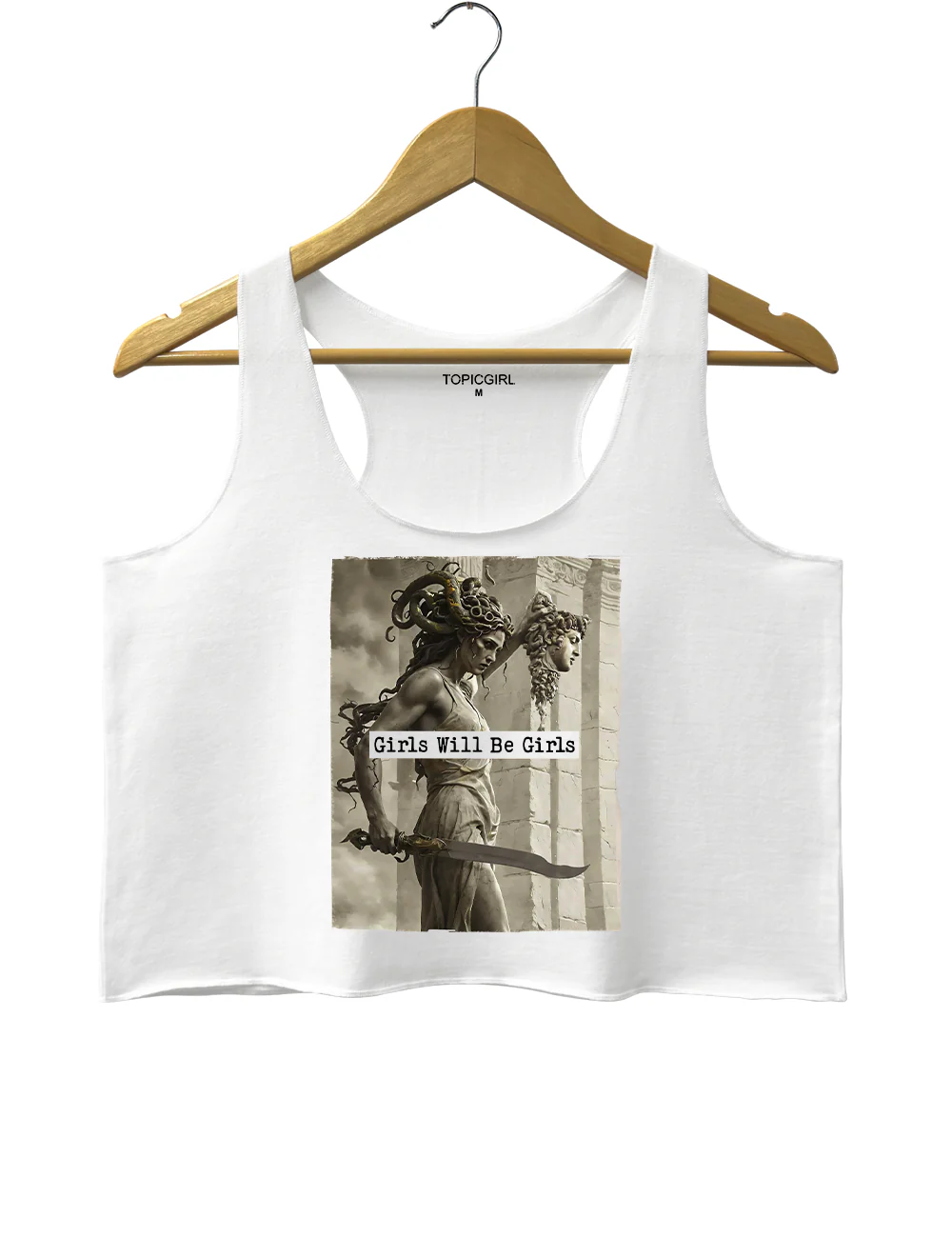 Medusa With The Head Of Perseus Crop Tank Top