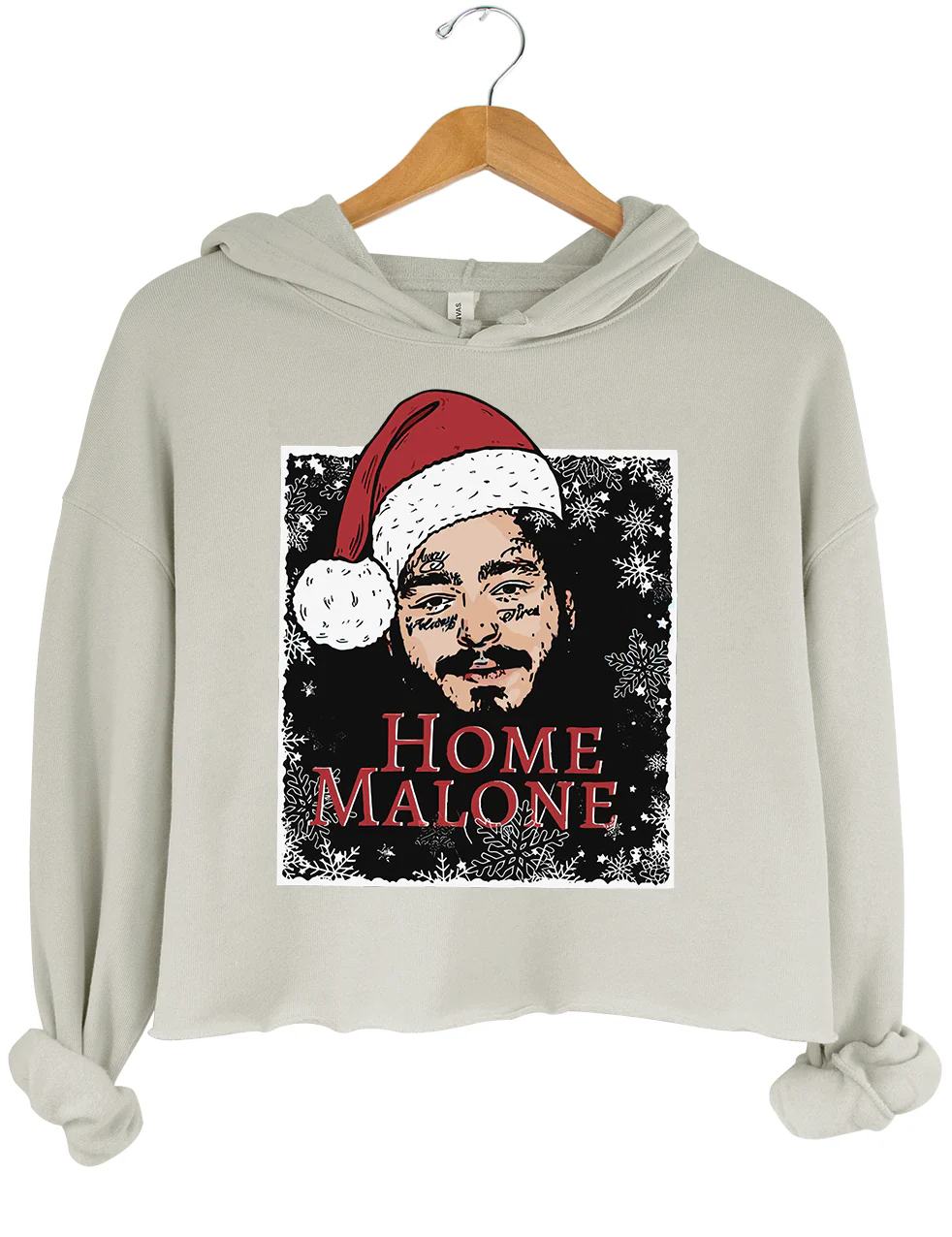 Home Malone Christmas Crop Hoodie