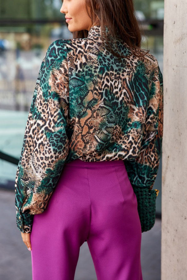 Comfortable Statement Casual Printed Blouse