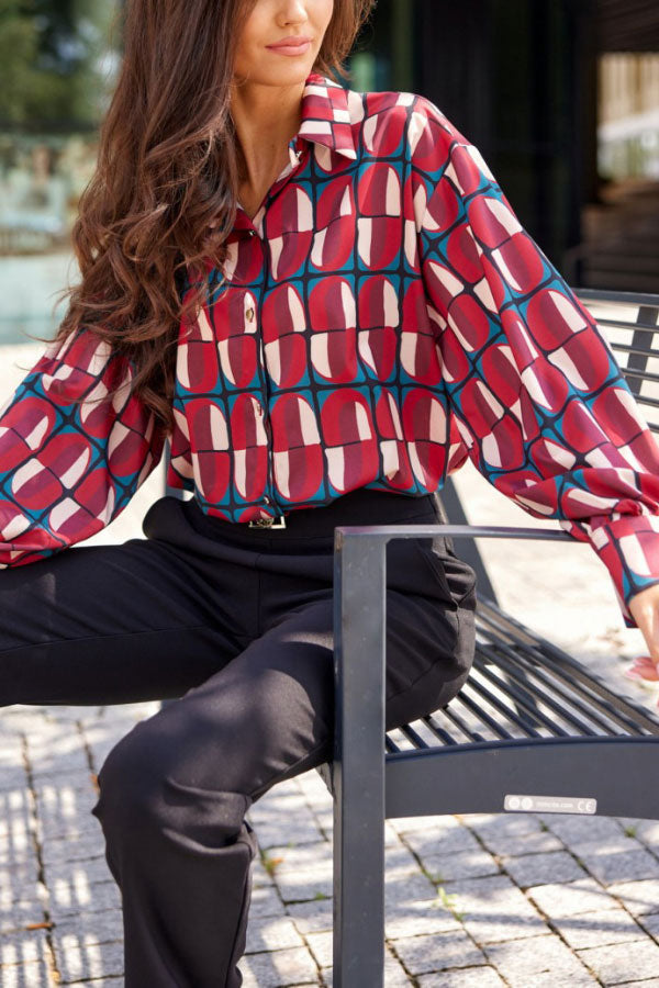 Comfortable Statement Casual Printed Blouse
