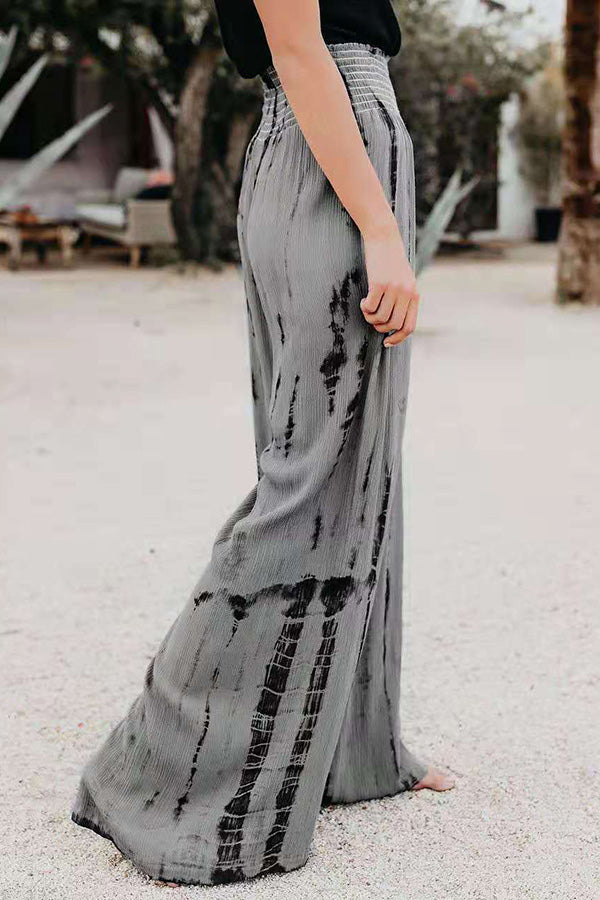 Emma Smocked Tie Dye Wide Leg Pants