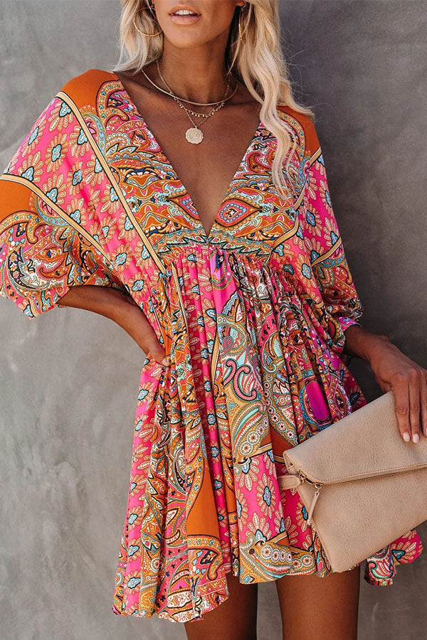 Fashion Printed Boho Holiday Dress