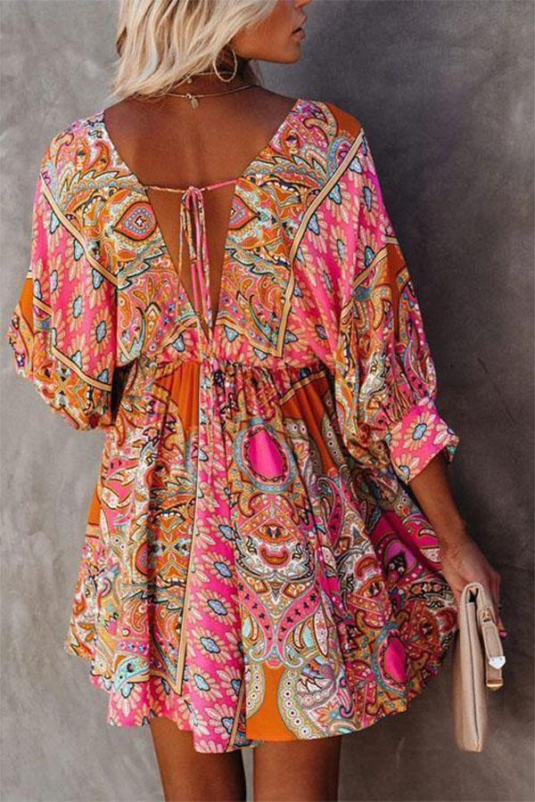 Fashion Printed Boho Holiday Dress