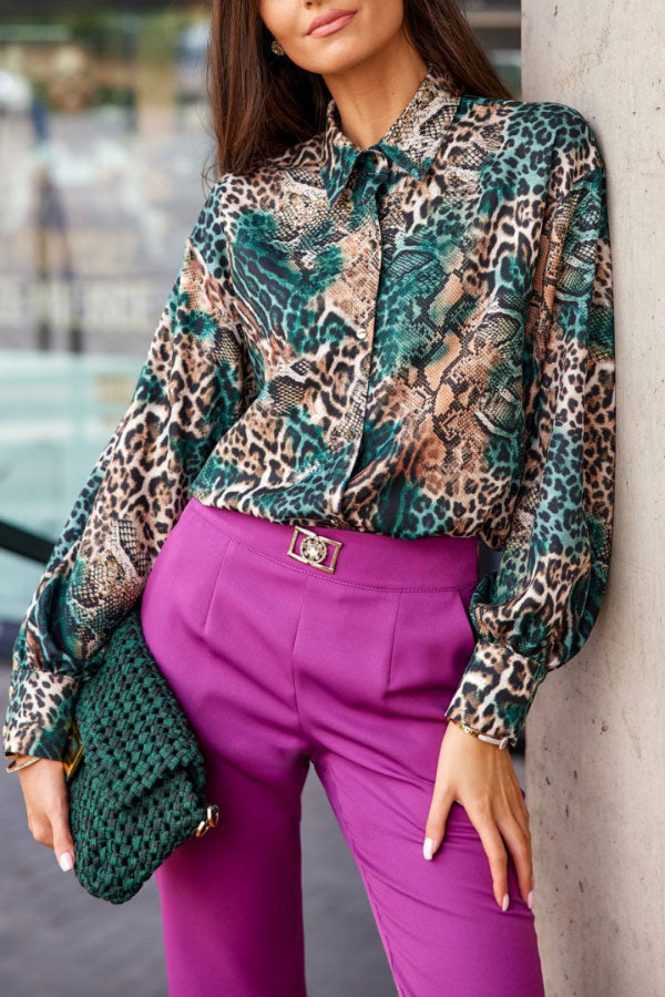 Comfortable Statement Casual Printed Blouse