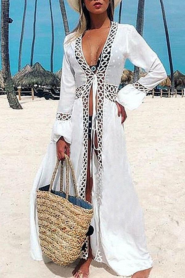 Bandage Hollow Bikini Cover-Up
