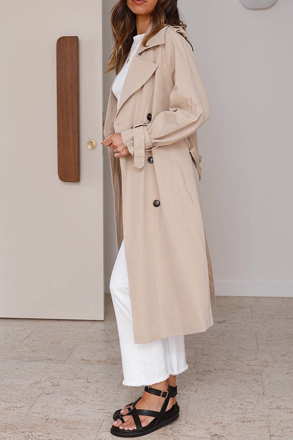 Samara Single Breasted Lapel Trench Coat