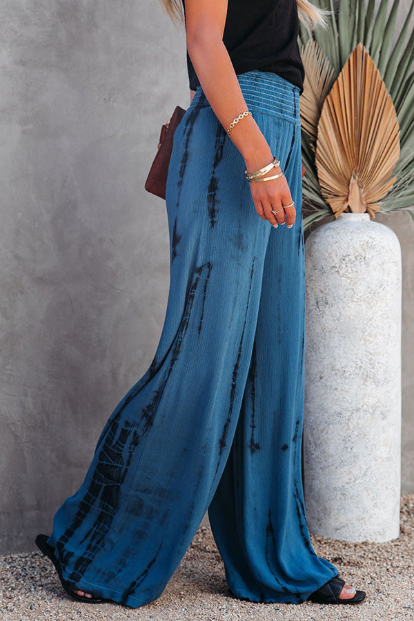 Emma Smocked Tie Dye Wide Leg Pants