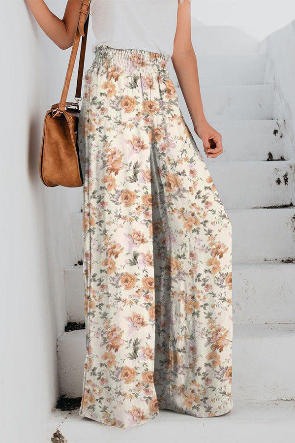 Emma Smocked Tie Dye Wide Leg Pants