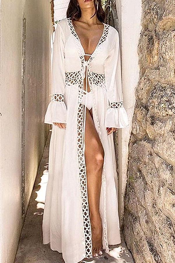 Bandage Hollow Bikini Cover-Up