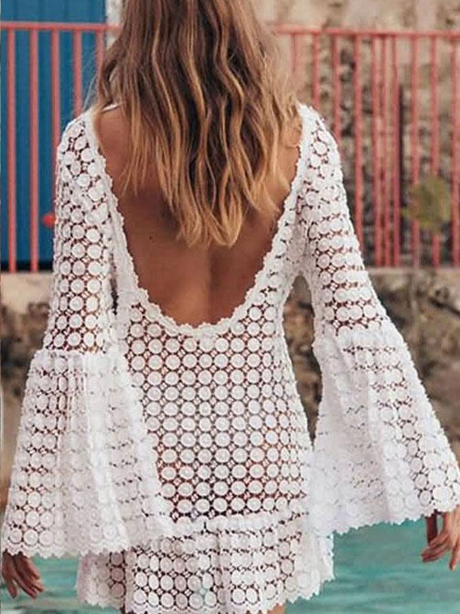 Print Hollow-out White Cover-Up