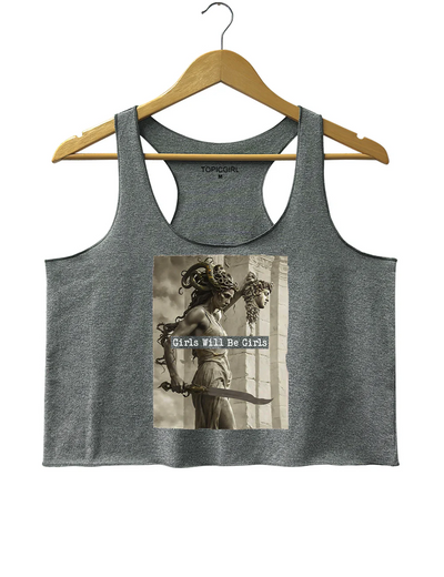 Medusa With The Head Of Perseus Crop Tank Top