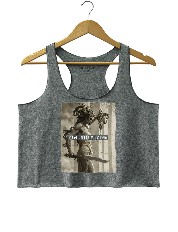 Medusa With The Head Of Perseus Crop Tank Top
