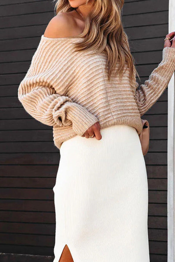 V-neck pullover casual commuting long-sleeved sweater sweater