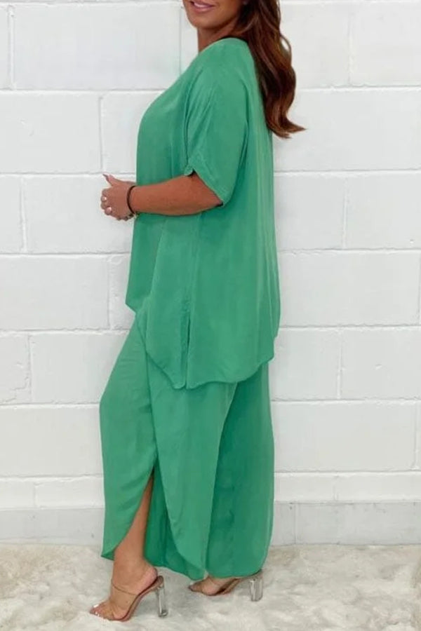 Floaty 2 Piece Sleeved Trouser Set