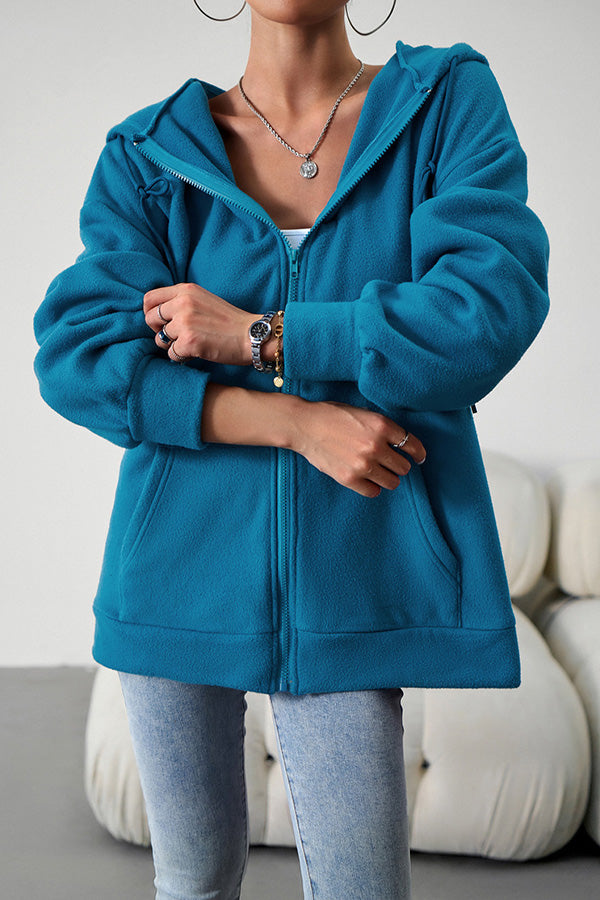 Loose Casual Sweater Cardigan Hooded Jacket