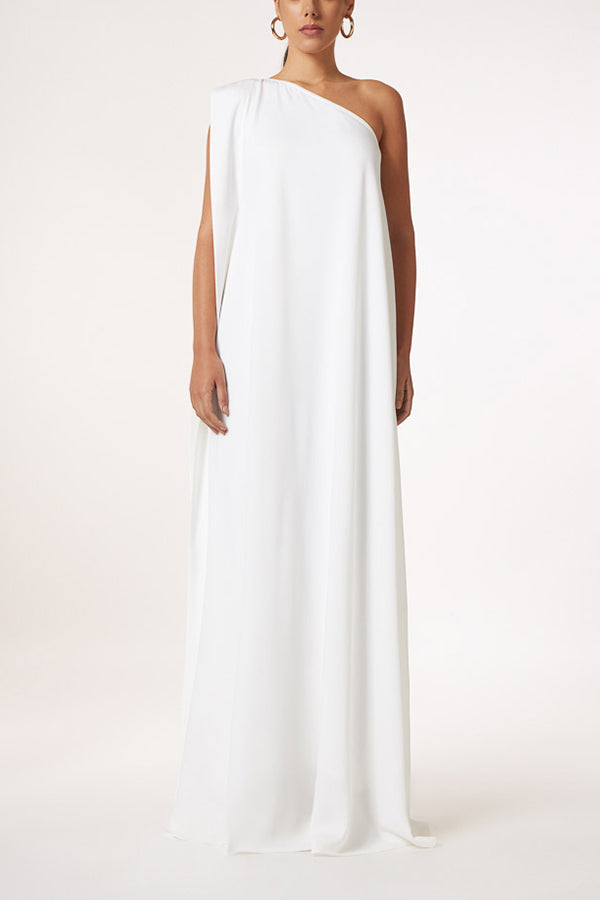 Timeless Charm One Shoulder A-line Elegant Maxi Dress