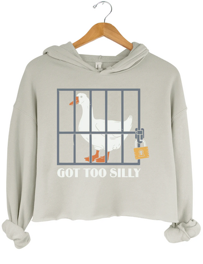 Got Too Silly Crop Hoodie
