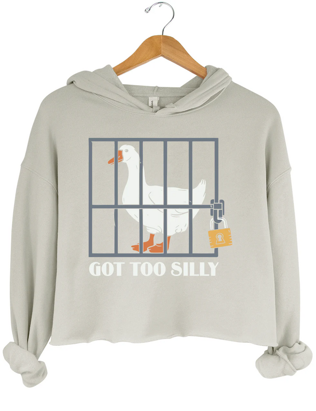 Got Too Silly Crop Hoodie