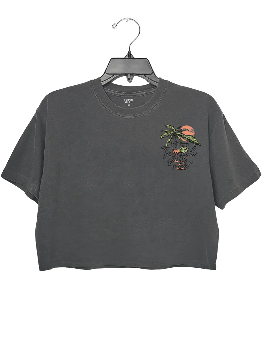 Tanned And Tipsy Beach Summer Crop Top