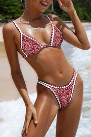 Women's floral two piece swimsuit