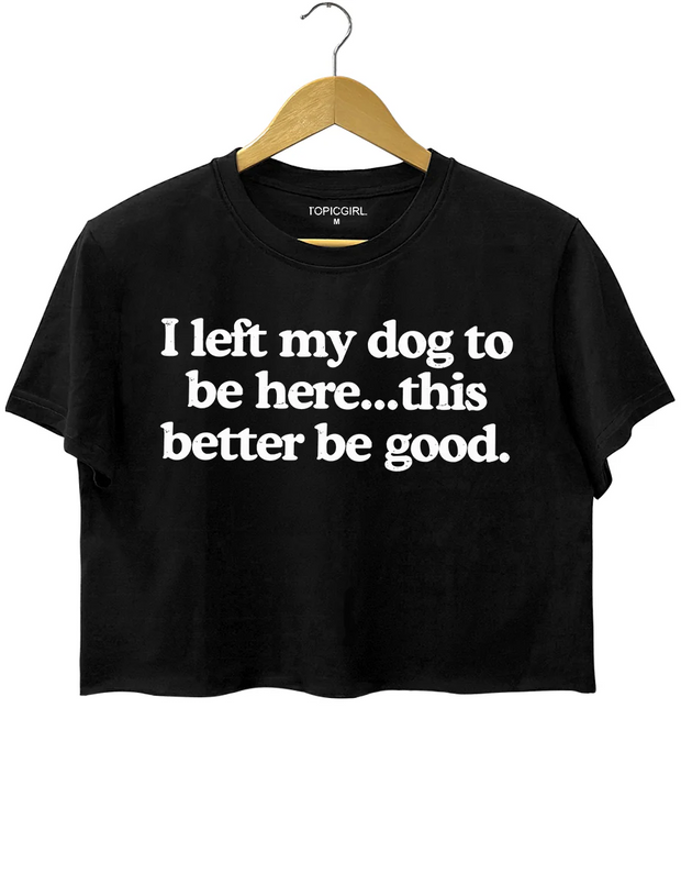 I Left My Dog To Be Here This Better Be Good Crop Top