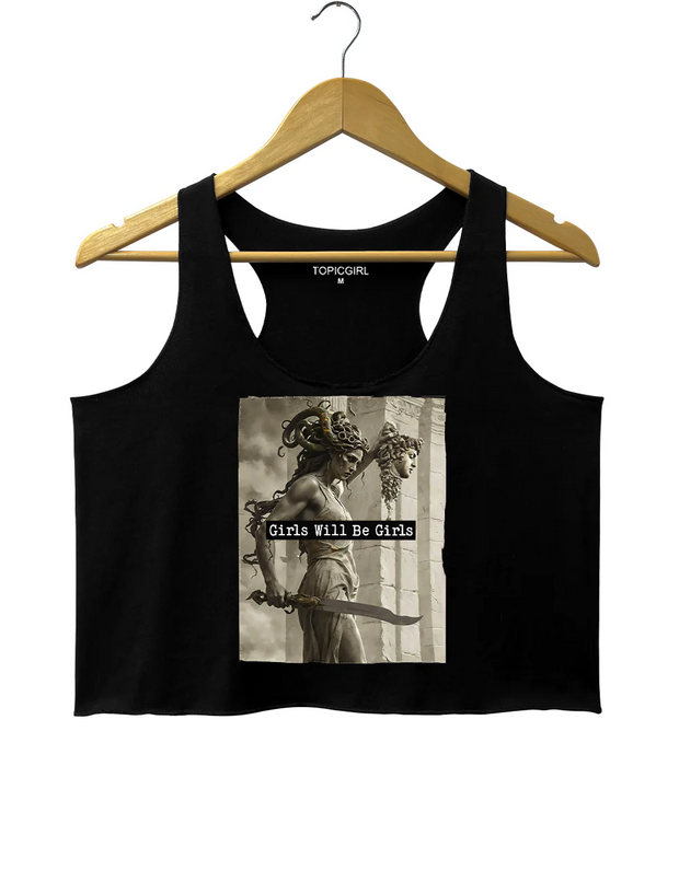Medusa With The Head Of Perseus Crop Tank Top