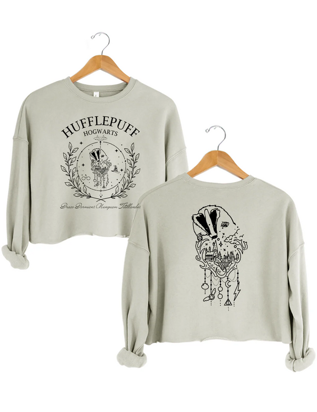 Hogwarts Hufflepuff Crop Sweatshirt