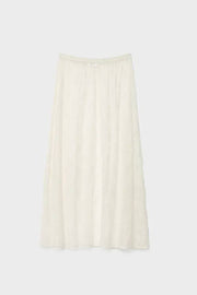 Elegant Casual Feeling Floral Lace Elastic Waist Maxi Skirt