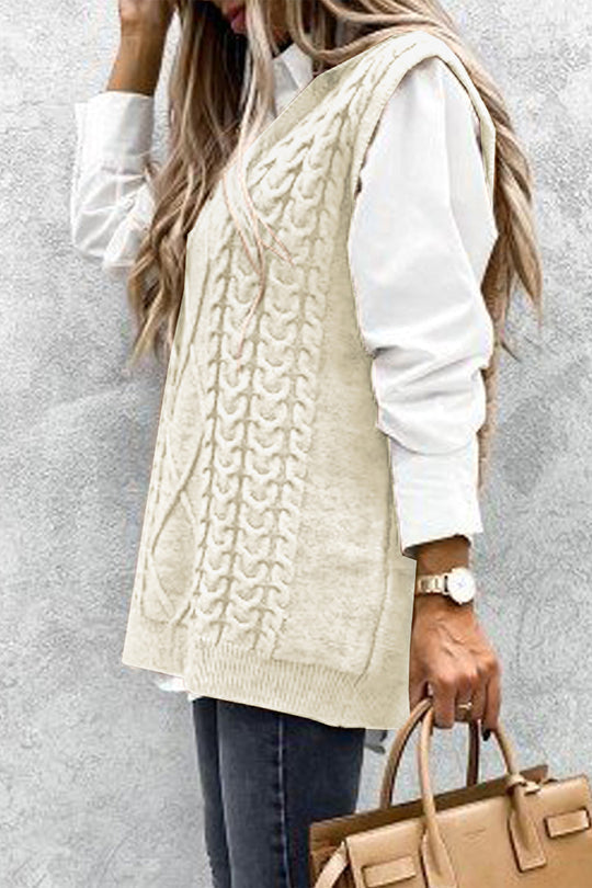 Gilet surdimensionné, pull en tricot, débardeur, tenue d'automne