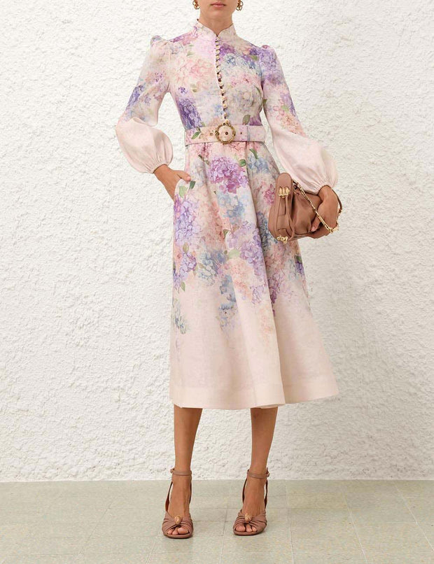Dawning Buttoned Midi Dress