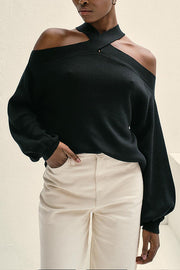 Off-Shoulder Crossover Women's Blouse - Assorted Colors Available