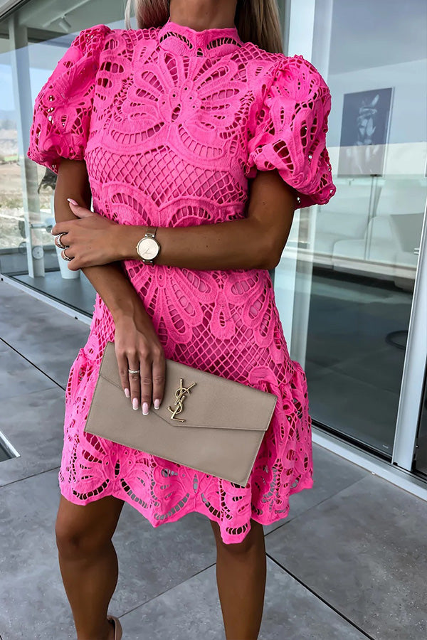 Trendy Lace Panel Shift Dress