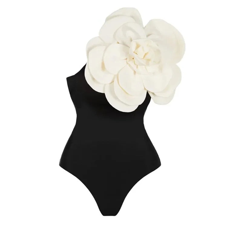swimgirls Übertriebener Badeanzug und Rock mit 3D-Blumenmuster 
