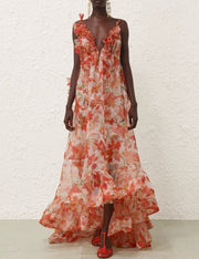 TRANQUILLITY FLORAL STRAP GOWN