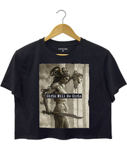 Medusa With The Head Of Perseus Crop Top