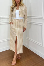 TWEED SKIRT AND JACKET SET