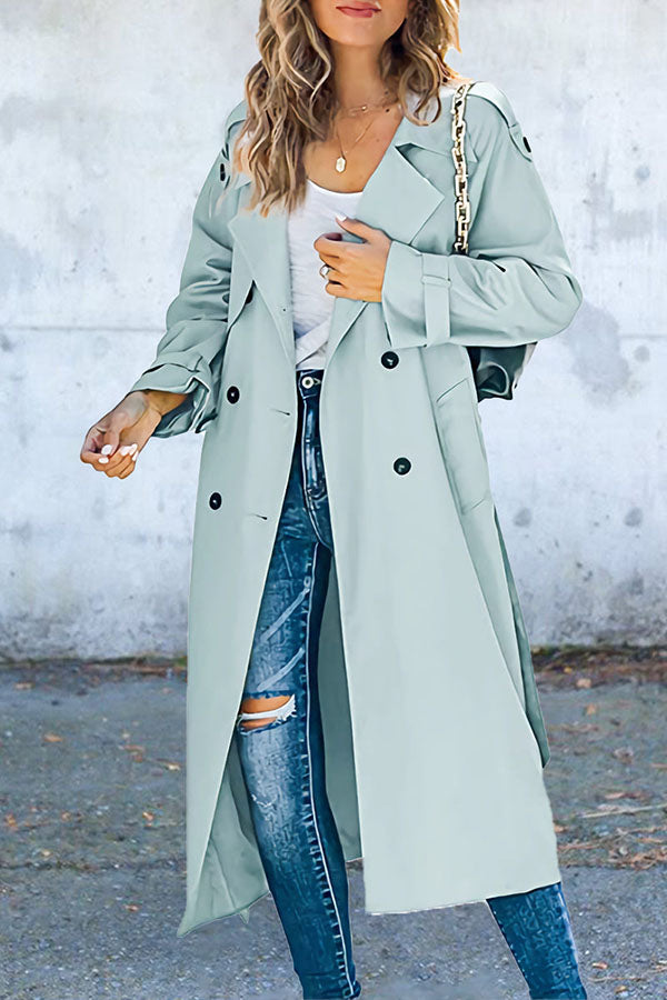 Vêtements d'extérieur à col rabattu et patchwork uni