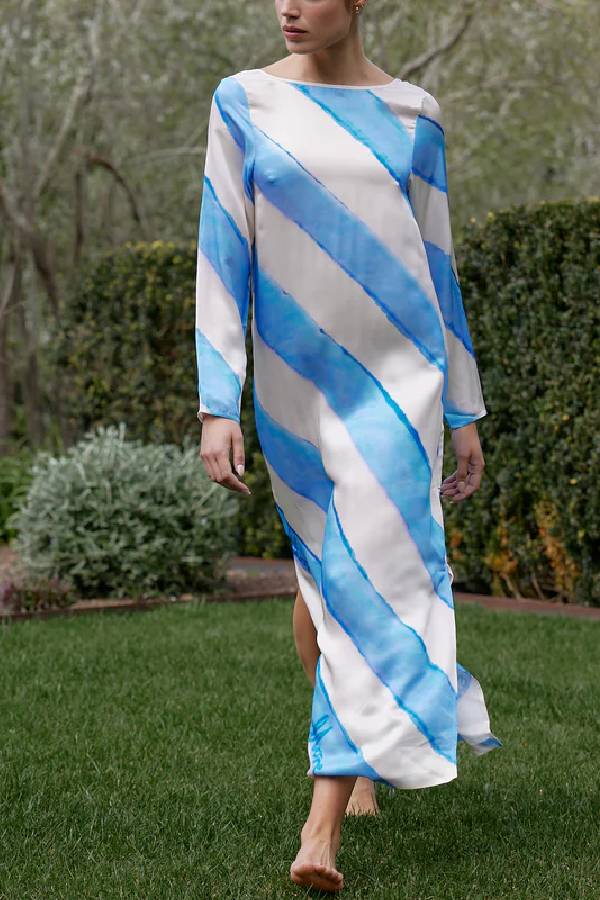 LA ROBE ROSIE À RAYURES LAPIS