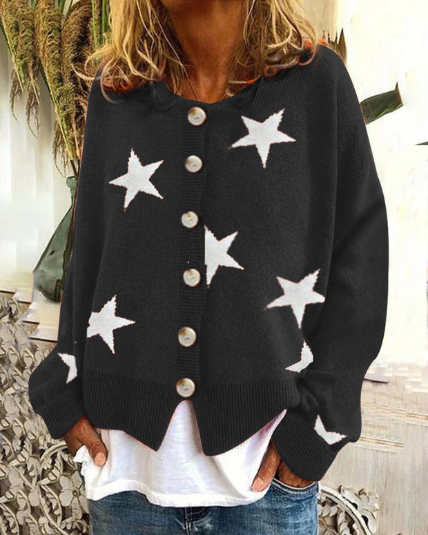 Women's Star Sweater Cardigan