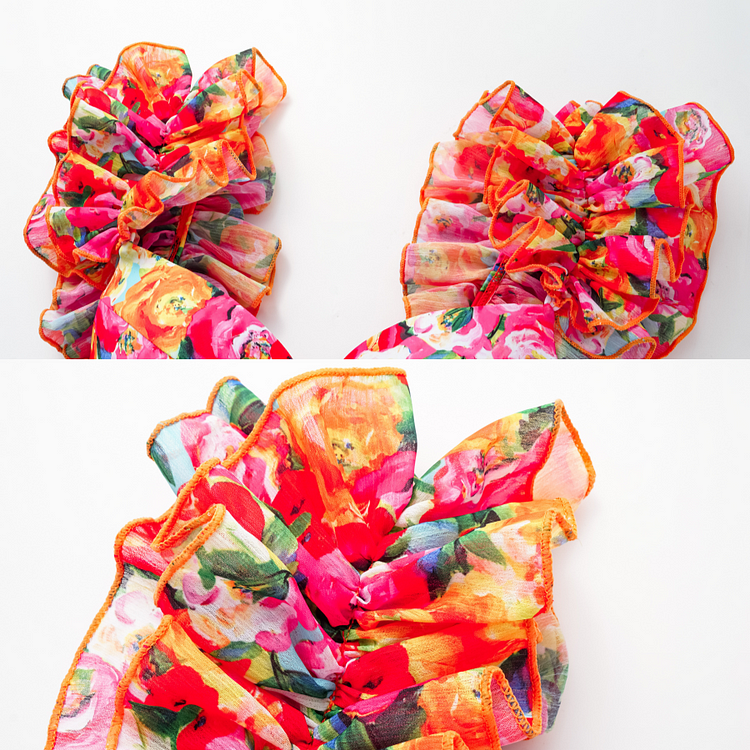 Maillot de bain bikini à volants et bretelles à imprimé floral, double épaisseur, et paréo 