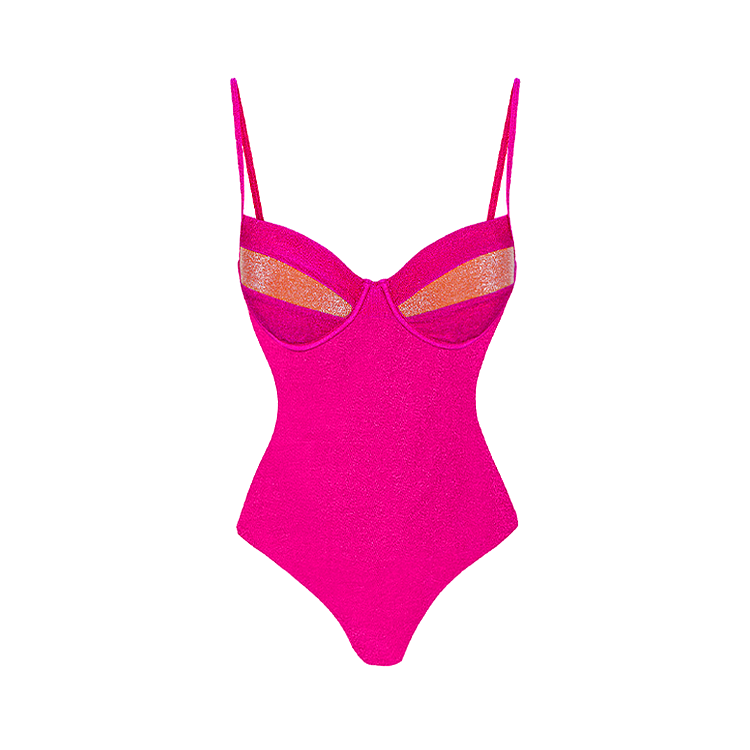 Maillot de bain une pièce et paréo à blocs de couleurs 