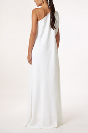 Timeless Charm One Shoulder A-line Elegant Maxi Dress