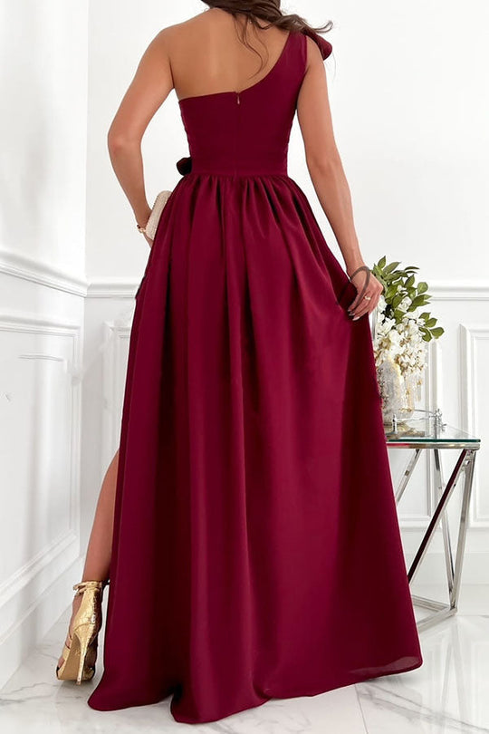 Robe longue de soirée asymétrique à volants Darling Muse 