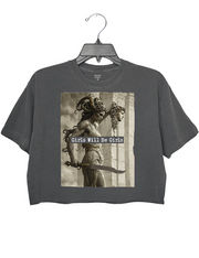 Medusa With The Head Of Perseus Crop Top