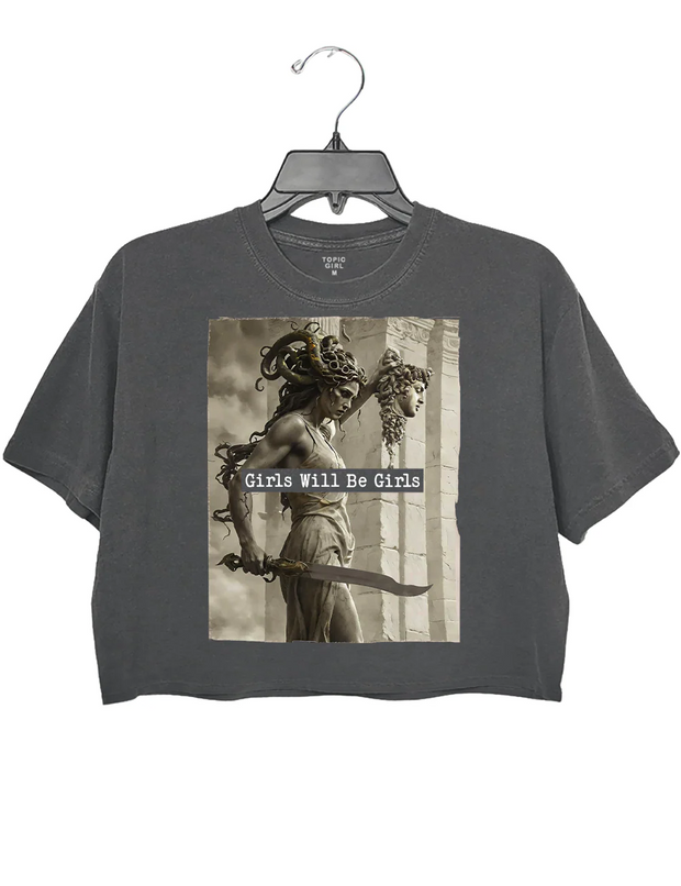 Medusa With The Head Of Perseus Crop Top